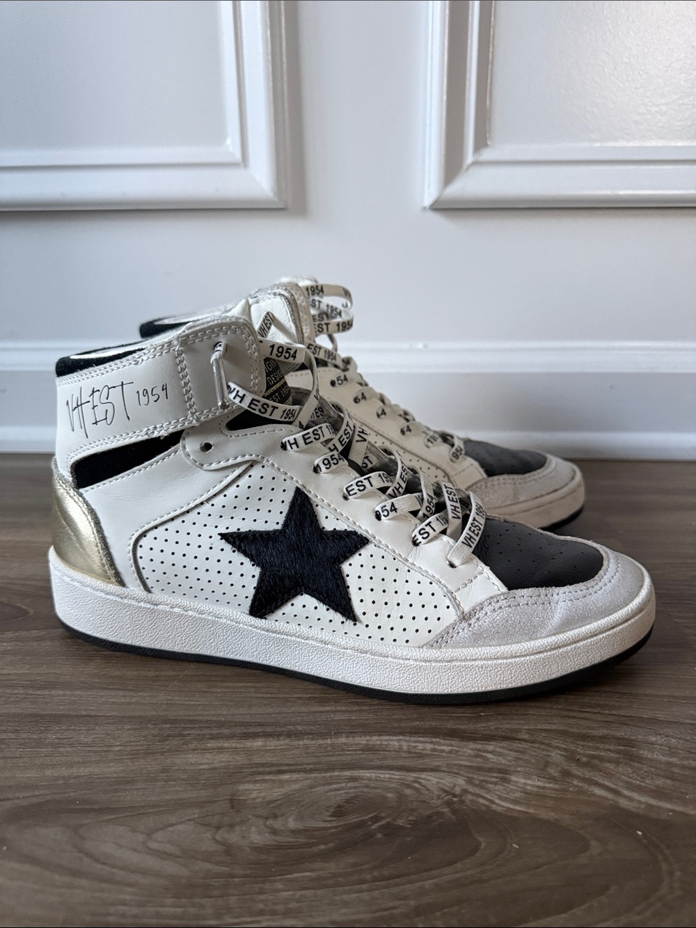 Vintage Havana Dream High Top Sneakers White Black Size 9 New In Box VH 1954
